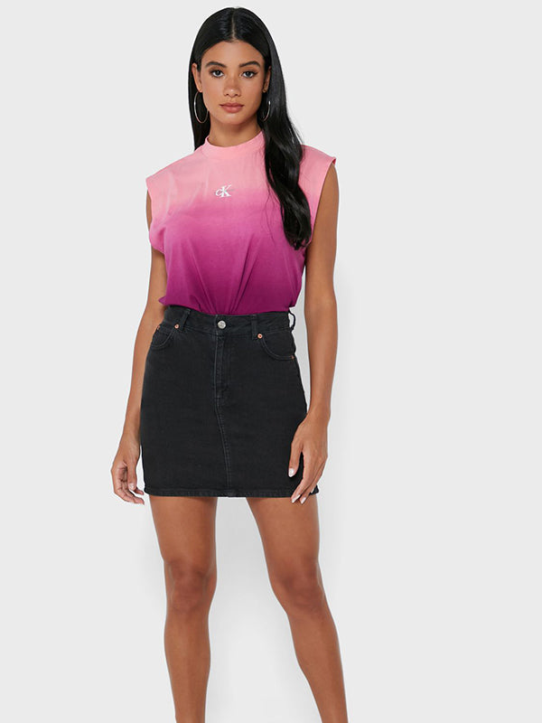 Dip Dye Muscle Tee Gradient Dark Clove / L