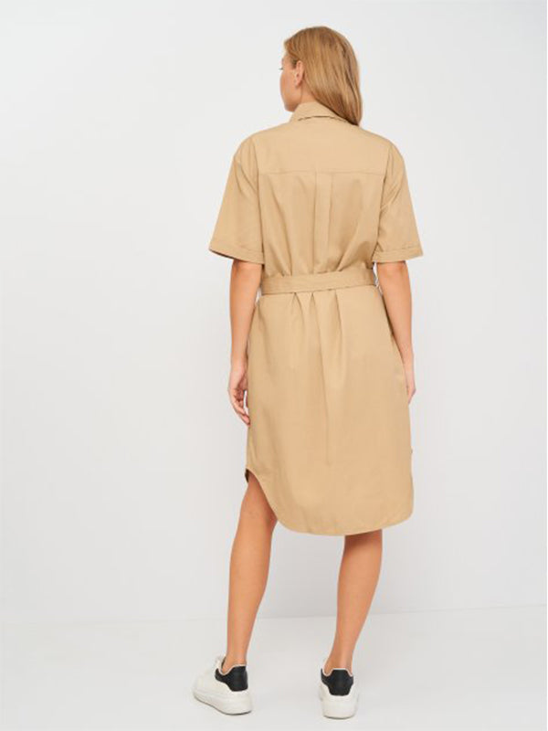 Utility Shirt Dress Travertine / L