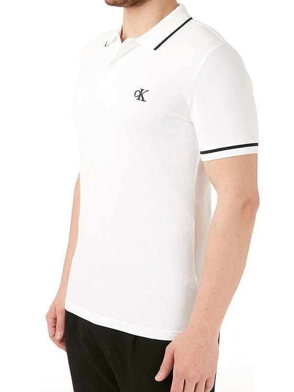 Tipping Slim Polo Bright White / L