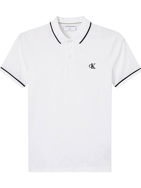 Tipping Slim Polo Bright White / L