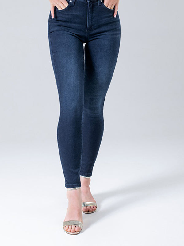 High Rise Skinny Ank Denim Black / NI30