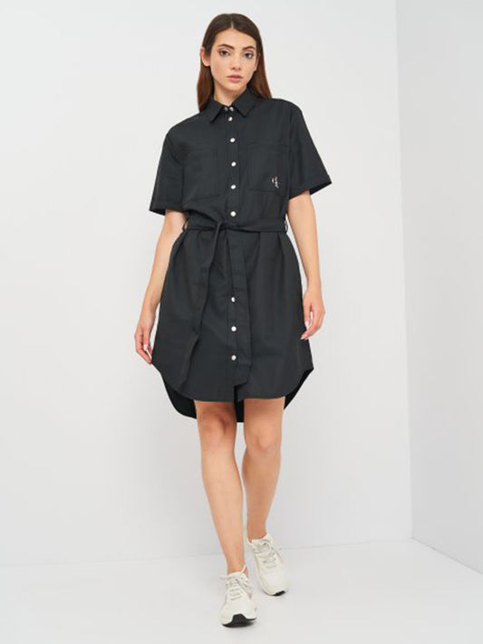 Utility Shirt Dress Ck Black / L