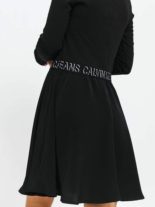 Logo Elastic Dress Ck Black/Ck Black / L