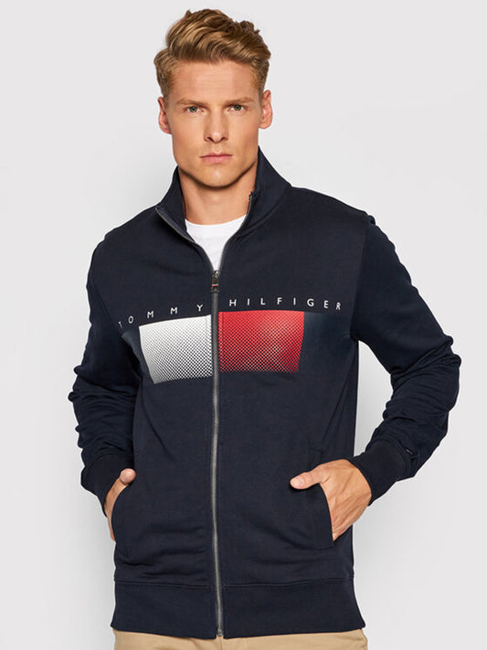 Logo Full Zip Mock N Desert Sky / L