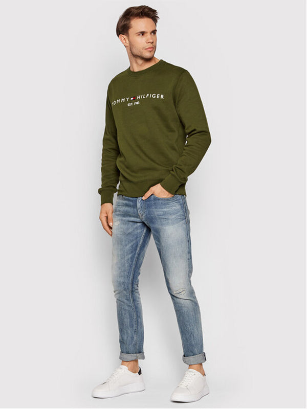 Tommy Logo Sweatshirt Olivewood / L