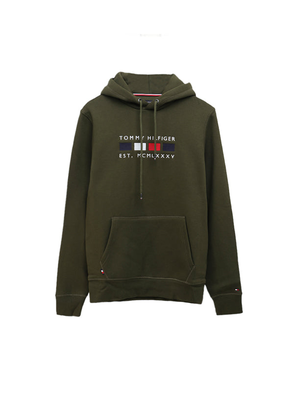 Four Flags Hoodie Olivewood / L