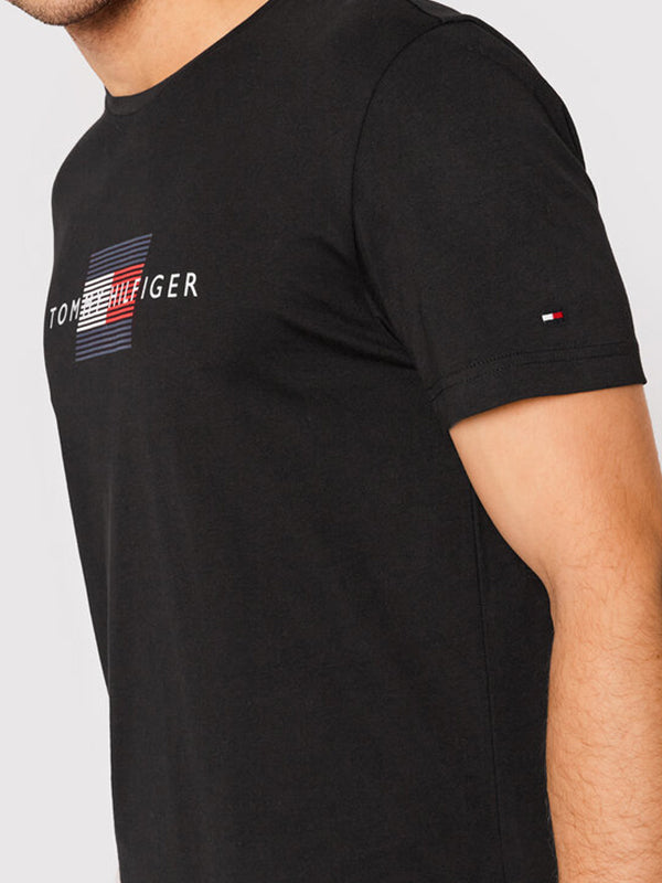 Lines Hilfiger Tee Black / L