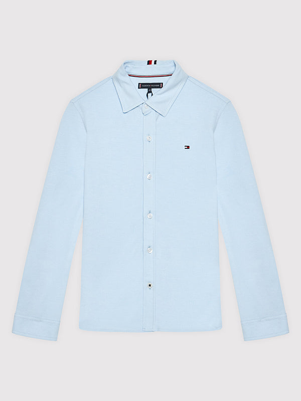 Pique Shirt L/S Calm Blue / 10