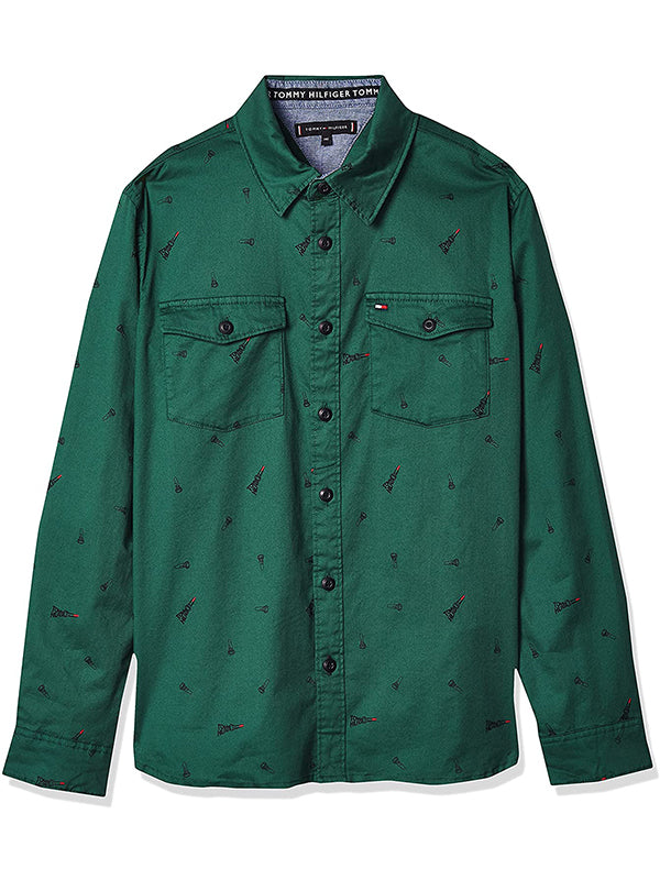 Fun Aop Shirt L/S Forage Green / 10