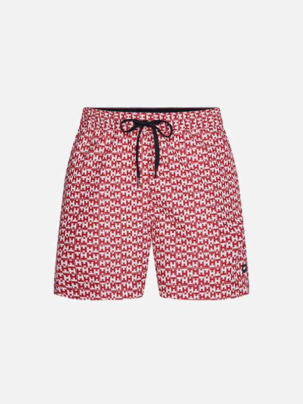 Medium Drawstring-Pr Th Mono Geo Red / S