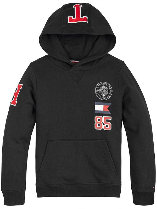 Fun Badge Hoodie Black / 10