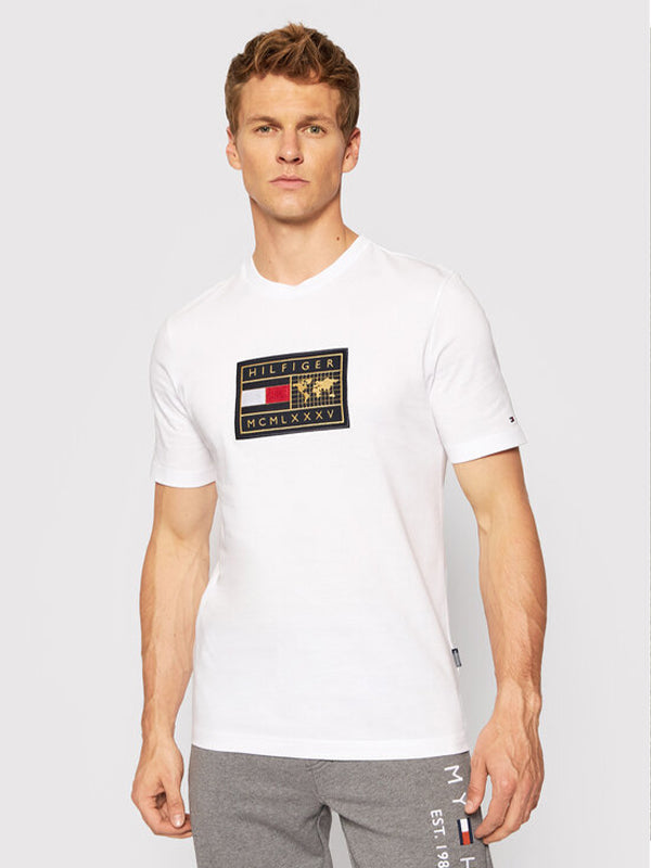 Icon Earth Badge Tee White / L