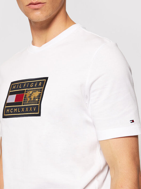 Icon Earth Badge Tee White / L