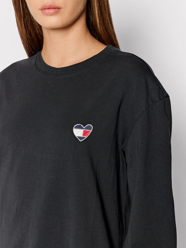 Tjw Homespun Heart T Black / L