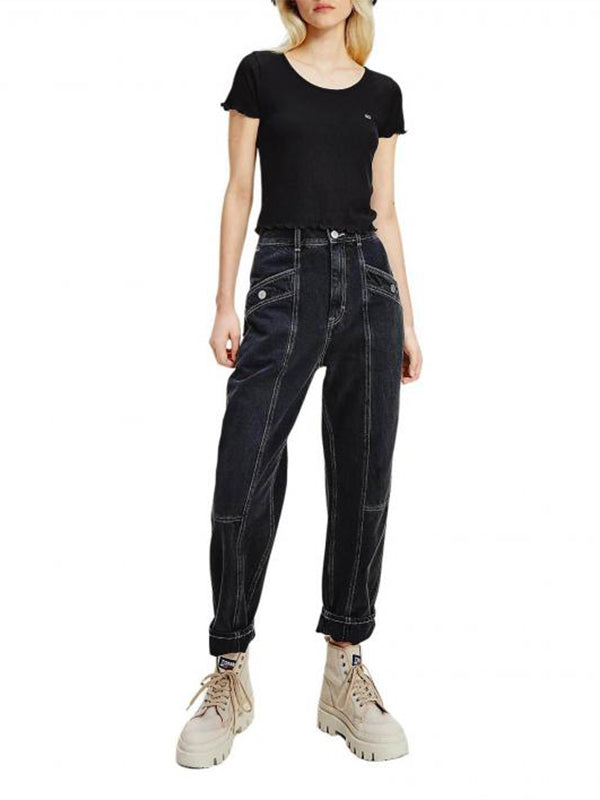 Tjw Skinny Crop Baby Black / L