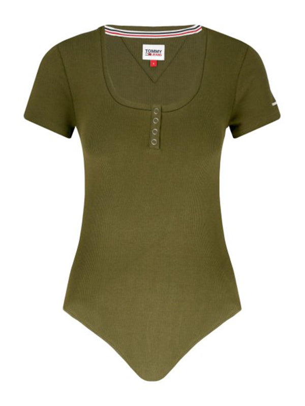 Tjw Rib Henley Body Northwood Olive / L