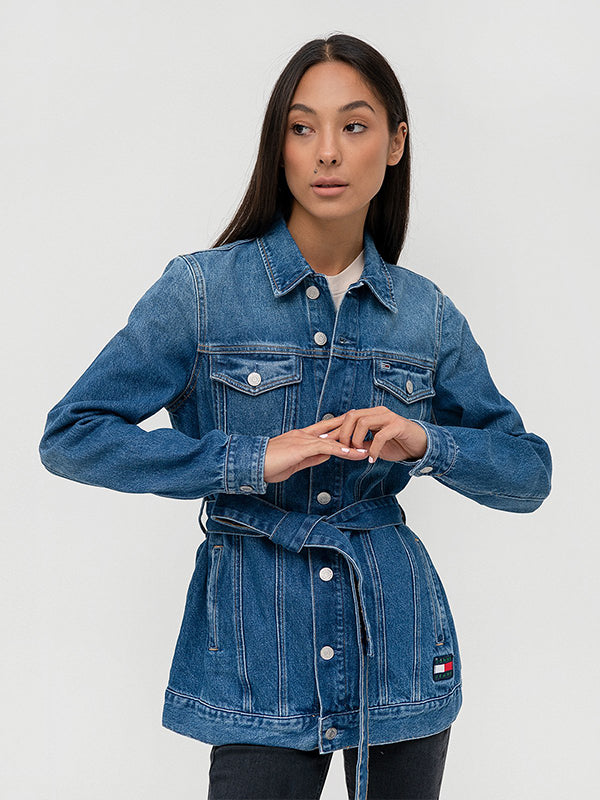 Long Belted Truck Jk Denim Medium / L