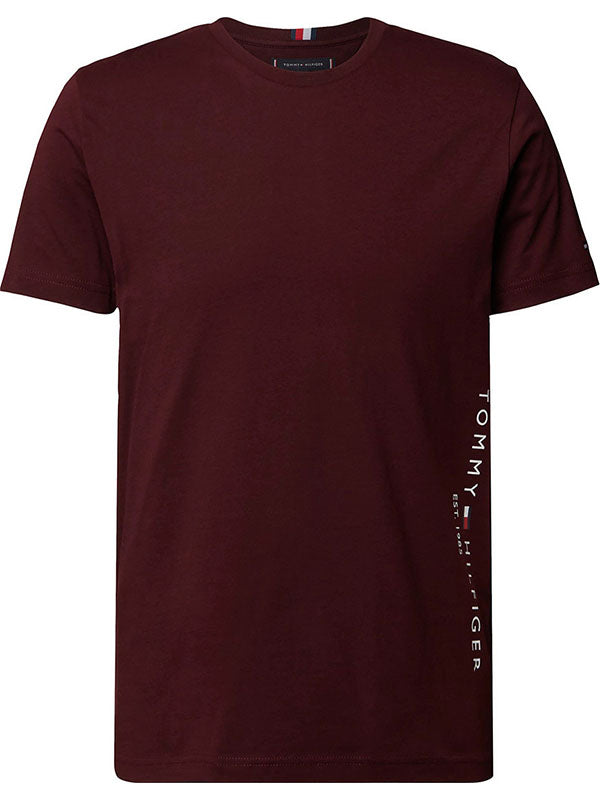 Tommy Flag Side Tee Deep Burgundy / L