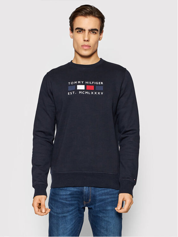 Four Flags Crewneck Desert Sky / L