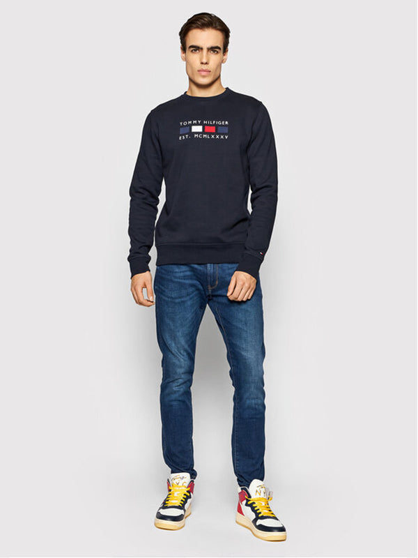 Four Flags Crewneck Desert Sky / L