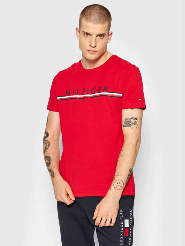 Corp Stripe Tee Primary Red / L