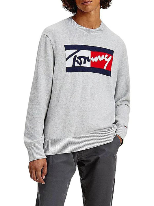 Tjm Branded Sweater Lt Grey Htr / L