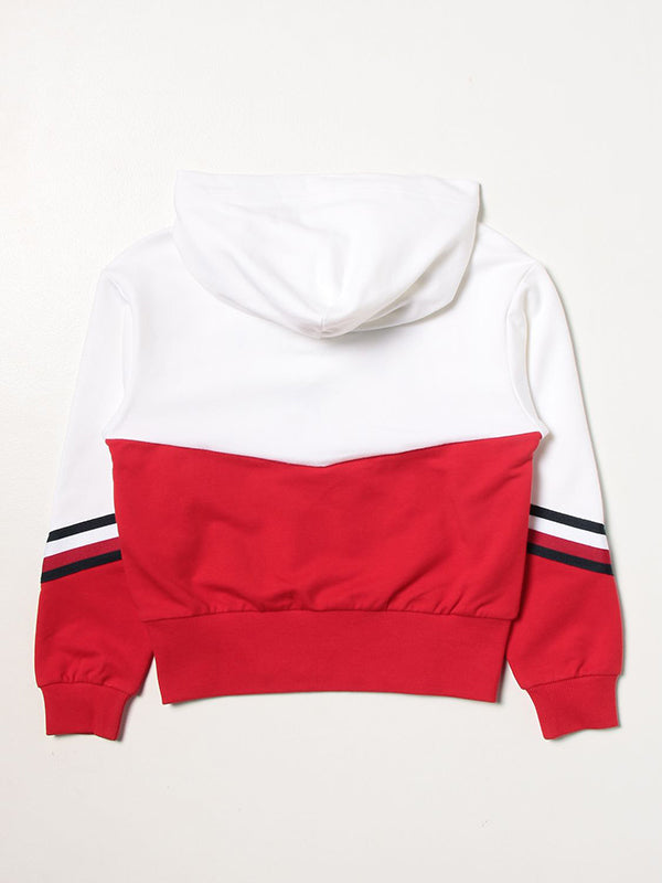 Varsity Chevron Hood White / Deep Crimson / 10