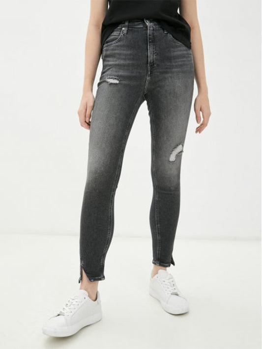 High Rise Skinny Ank Denim Black / NI30