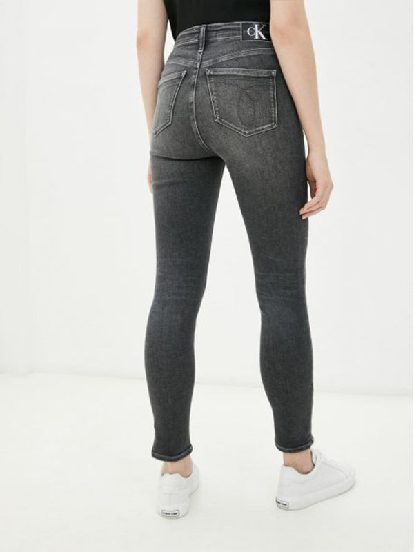 High Rise Skinny Ank Denim Black / NI30