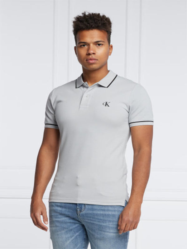 Tipping Slim Polo Marble Grey / L