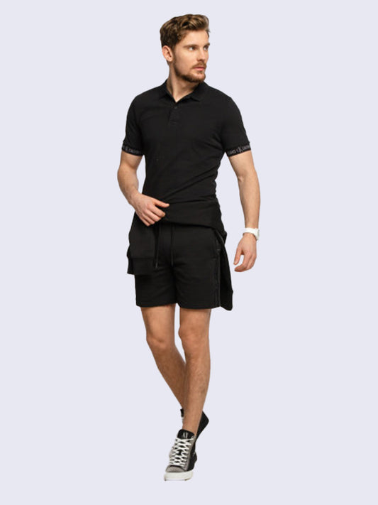 Logo Jacquard Polo Ck Black / L