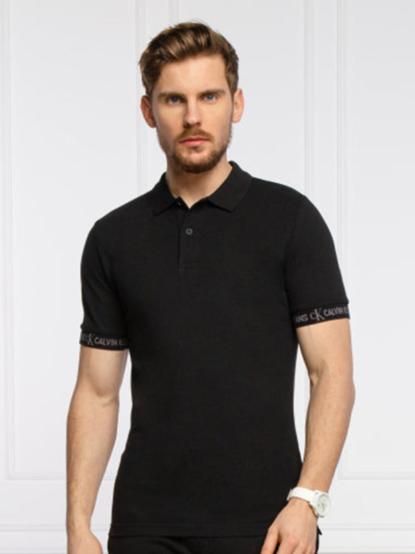 Logo Jacquard Polo Ck Black / L