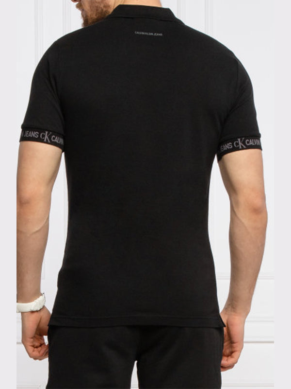 Logo Jacquard Polo Ck Black / L