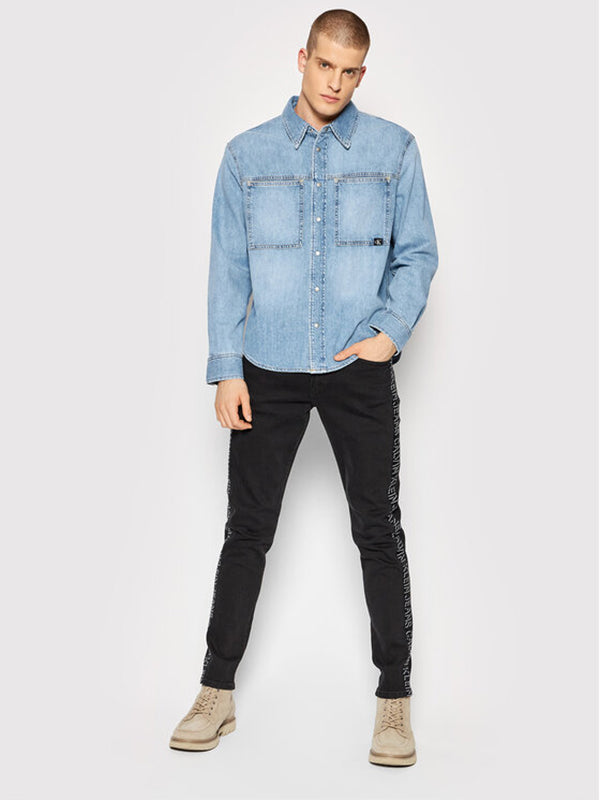 Linear Denim Shirt Denim Medium / L