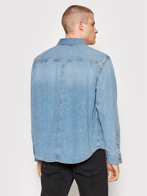 Linear Denim Shirt Denim Medium / L