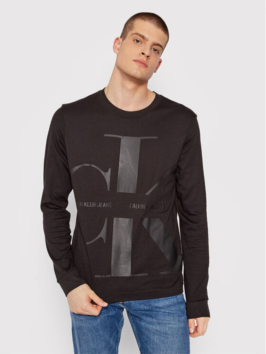 Bold Monogram Ls Tee Ck Black / L