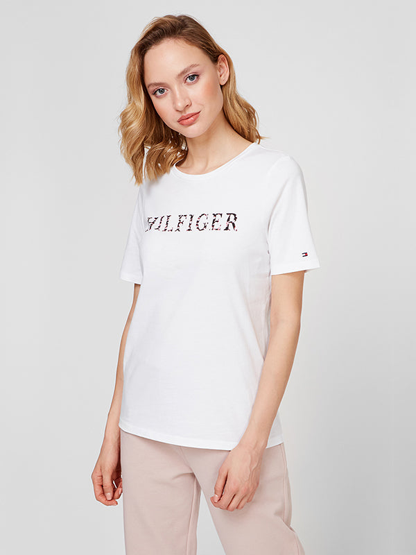 Reg Feather Print Op White / L