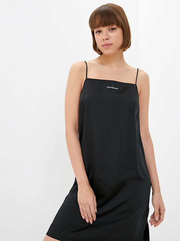 Monogram Slip Dress Ck Black / L