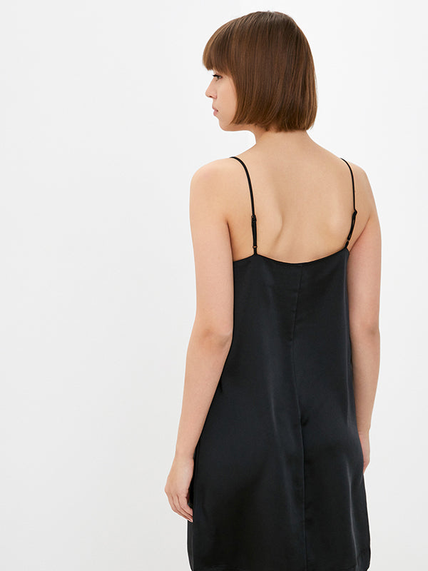 Monogram Slip Dress Ck Black / L