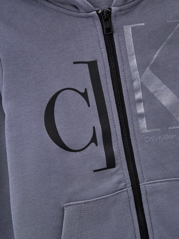 Mixed Monogram Zip T Asphalt Grey / 10