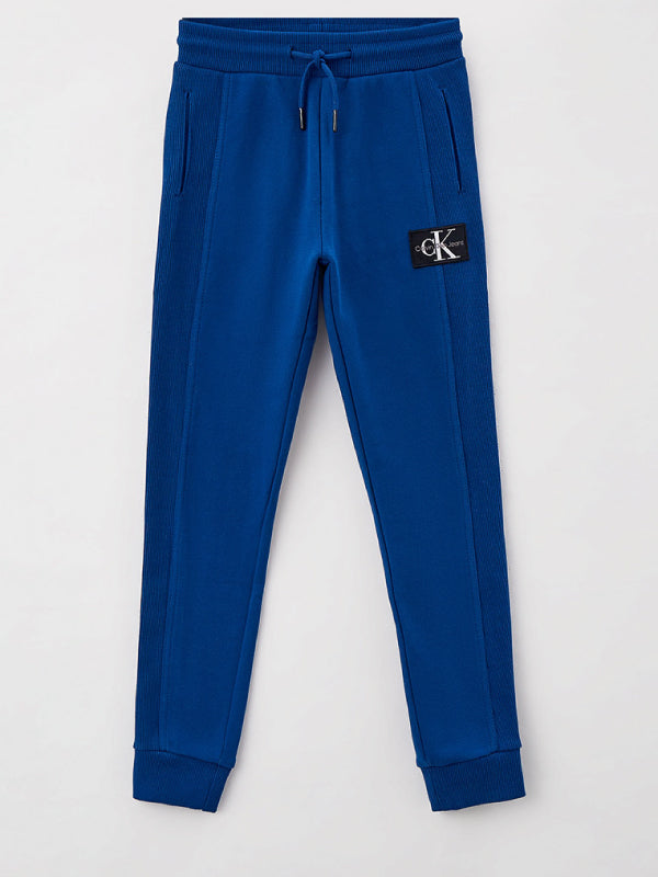 Badge Rib Sweatpants Naval Blue / 12