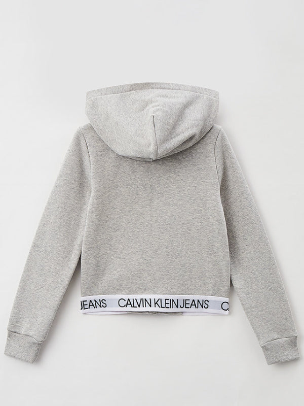 Logo Tape Zip Throug Light Grey Heather / 14