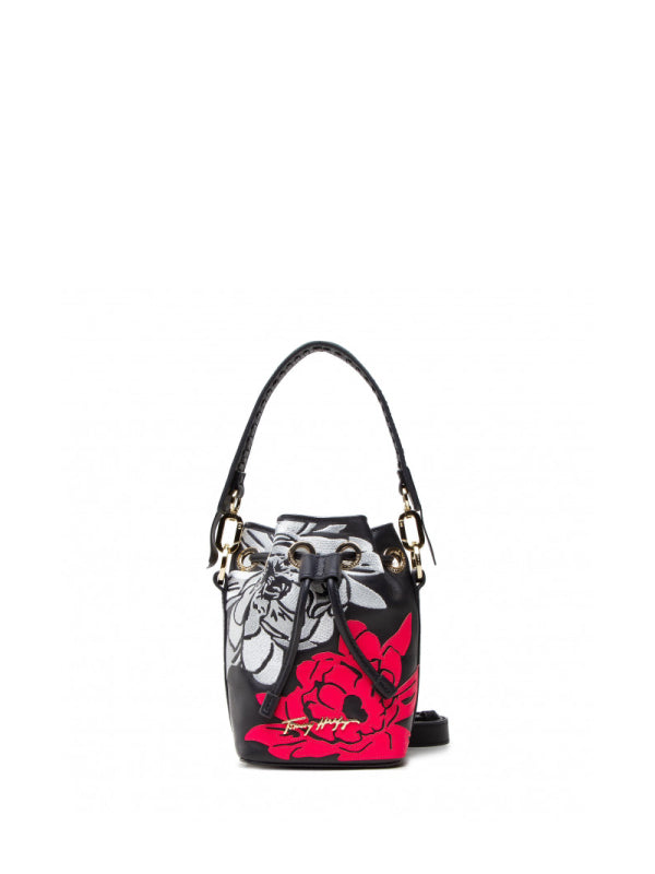 Luxe Leather Mini Bu Flower Print / OS