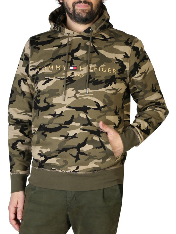 Camo Tommy Logo Hood Olive Camo / L