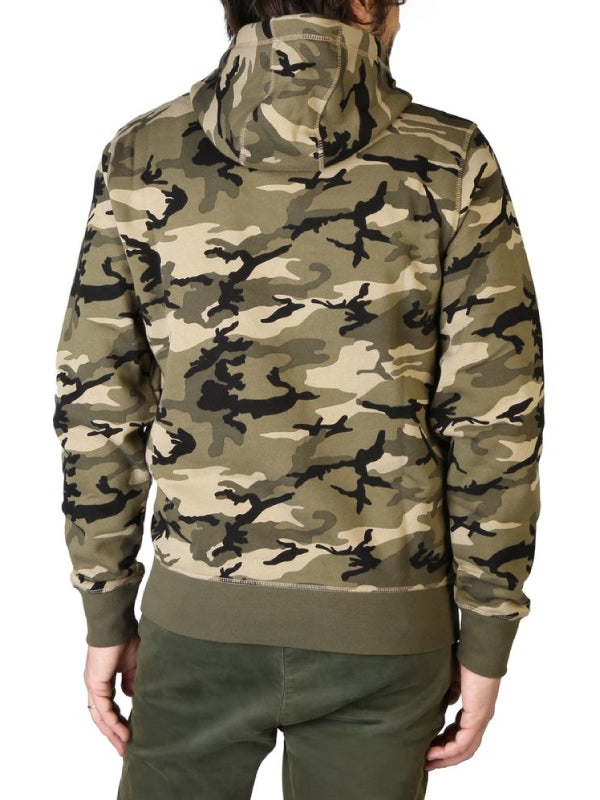 Camo Tommy Logo Hood Olive Camo / L