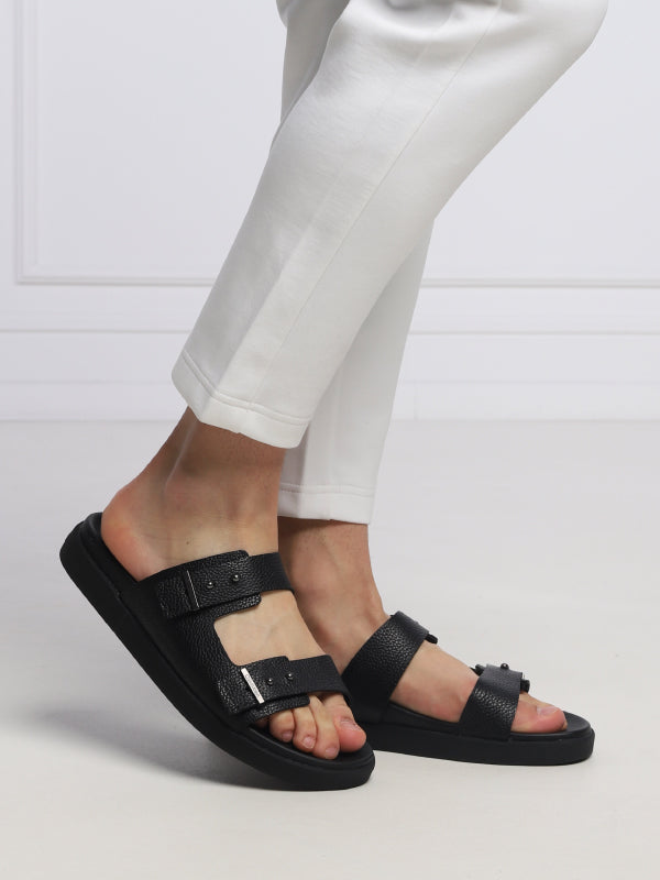 DOUBLE STRAP SANDAL Ck Black / 42