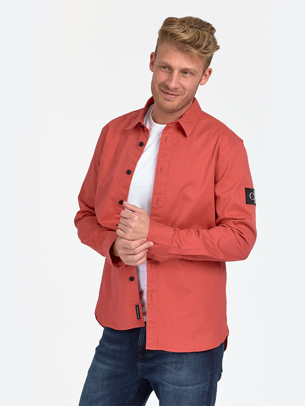 MONOGRAM BADGE SHIRT Rhubarb Red / L