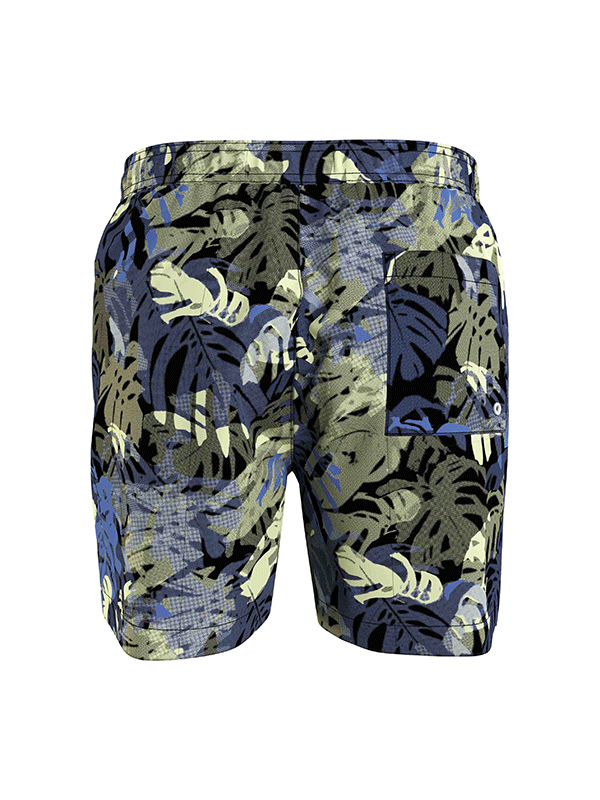 Medium Drawstring-Pr Jungle Leaf Dreamy Aop / L