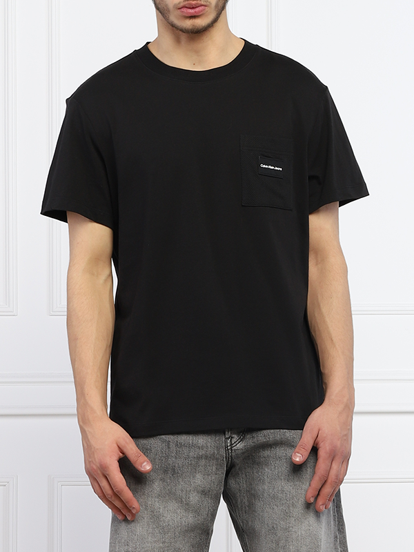 Mix Media Mesh Pocke Ck Black / L