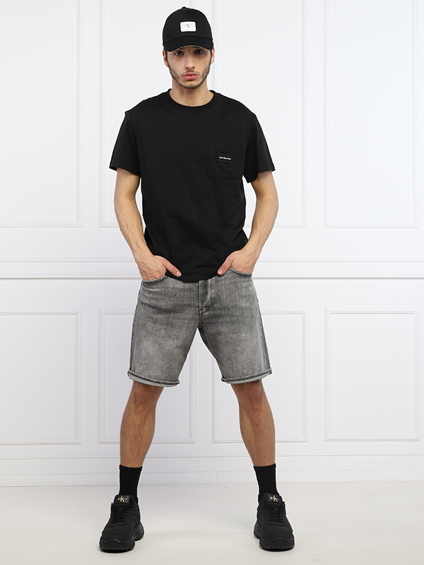 Mix Media Mesh Pocke Ck Black / L